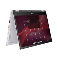 ASUS Chromebook Vibe CX34 Flip cloud gaming laptop, 14" 144 Hz Touch Display (1920x1200), Intel® Core™ i3-1215U Processor, 128GB SSD, 8GB RAM, ChromeOS, Pearl White, CX3401FBA-DS31T-CB