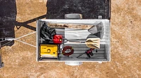 DK2 Kit de remorque utilitaire en acier galvanisé de 4,5 pi x 7,5 pi avec inclinaison de la caisse et extrémités qui s'affaissent