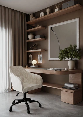 Chaise de bureau Ava, Beige
