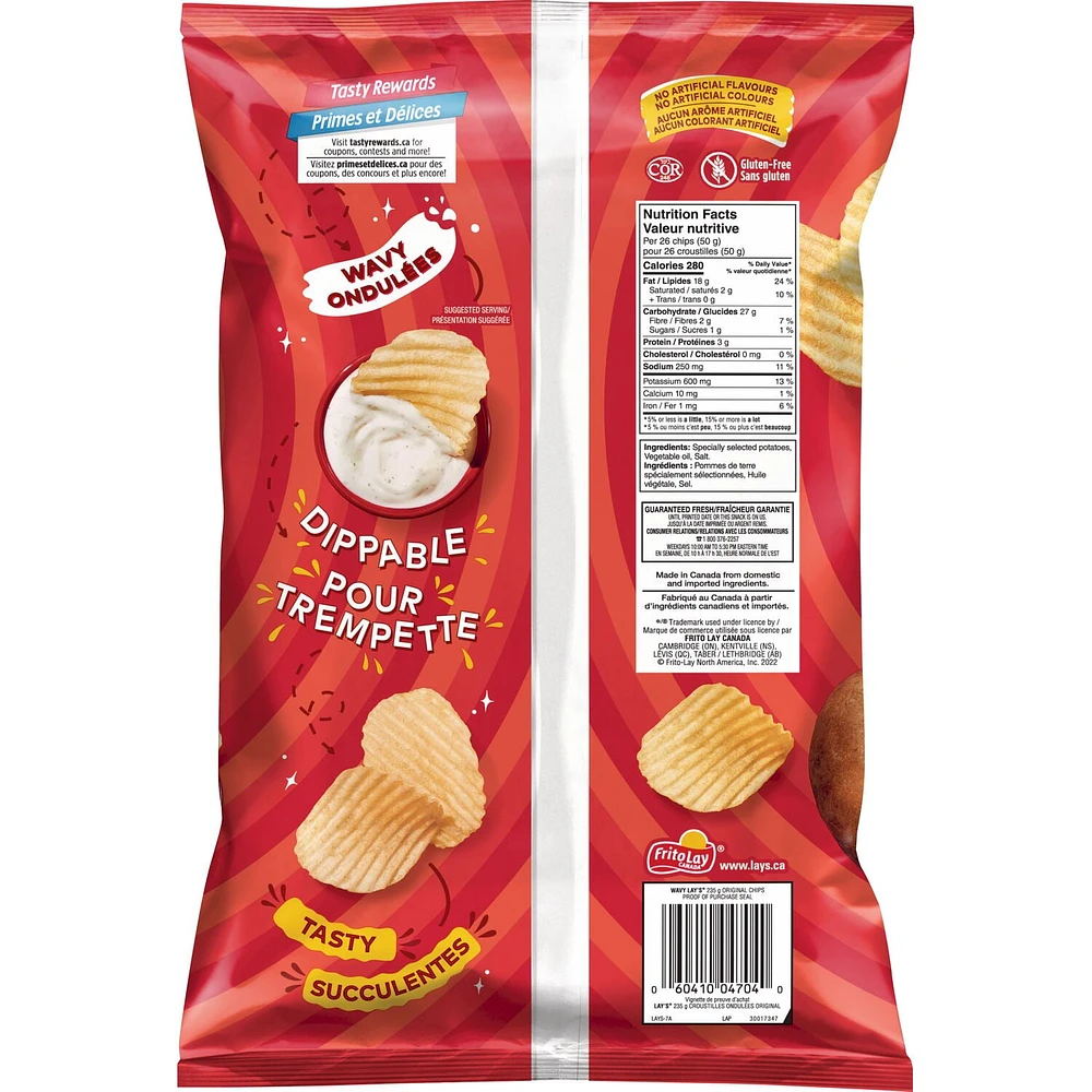 Wavy Lay's Original potato chips, 235g