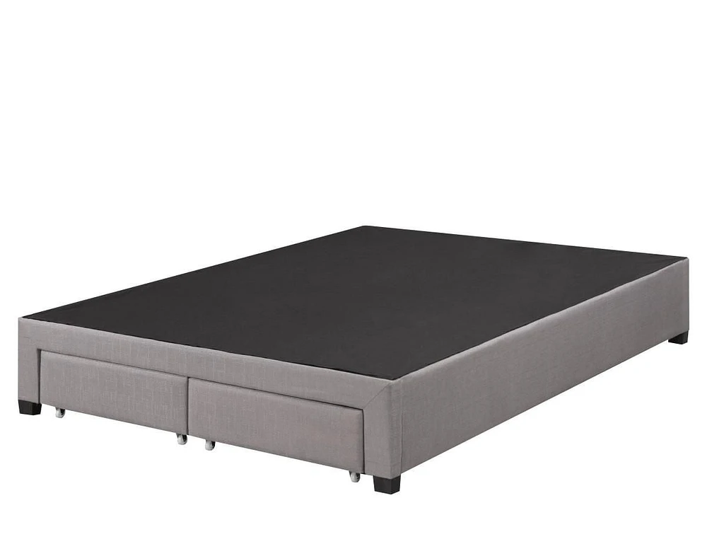 Base de lit plateforme Emil King, Gris