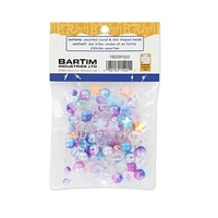 TINY HANDS Unicorn Fashion Beads, Round, Star Shape, 124 pack, Age 6+, Kids, Crafts, BEADS MER MIX 124PCS