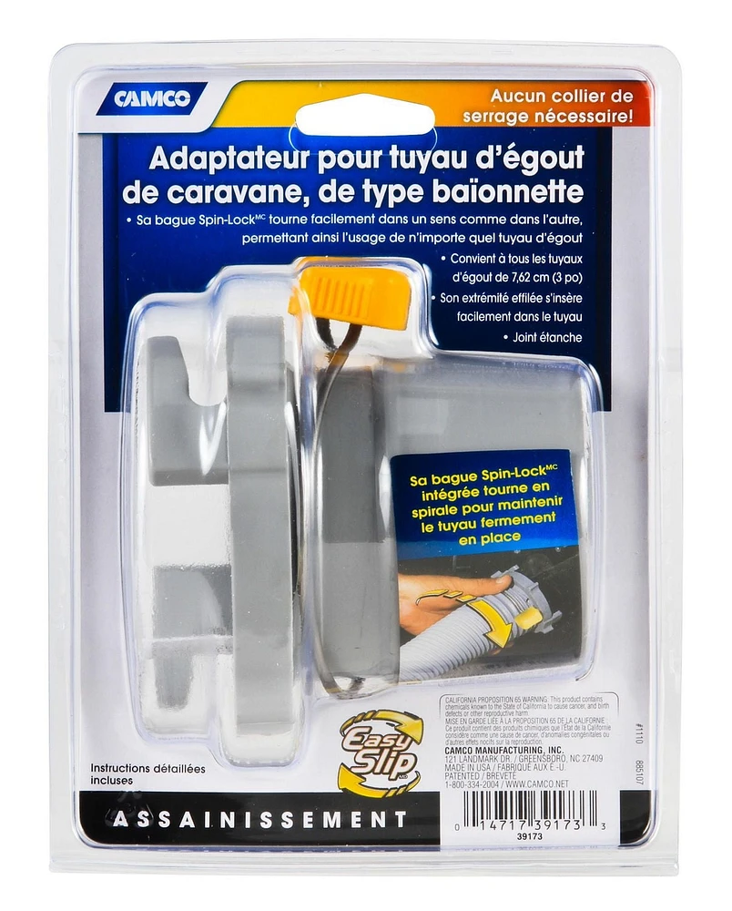 Camco 39173 RV Bayonet Sewer Hose Adapter
