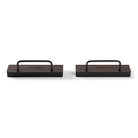 Victrola Vinyl Record Shelves - Pair - Espresso