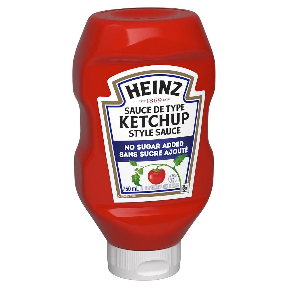 Ketchup aux tomates Heinz sans sucre ajouté Ketchup aux tomates Heinz