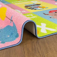 KC Cubs Collection de jeux ABC Alphabet Animal Apprentissage éducatif et aire de jeu Tapis pour enfants et enfants Chambres et salle de jeux