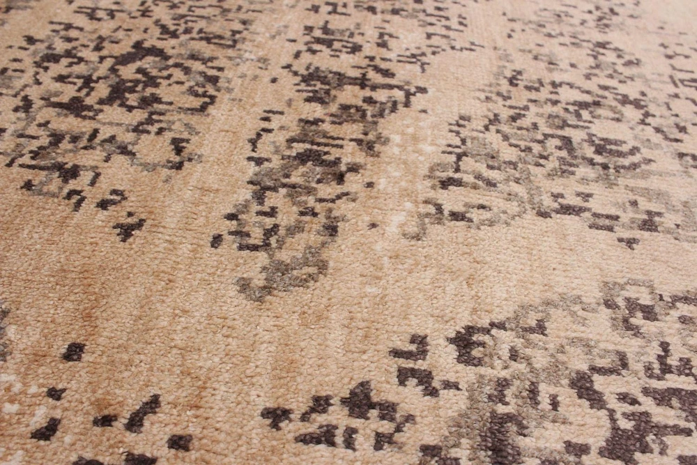 ECARPETGALLERY 5'4" x 7'3" Transitional Finest Oushak Hand-knotted Area Rug for Living Room, Dining Room and Bedroom in Ivory