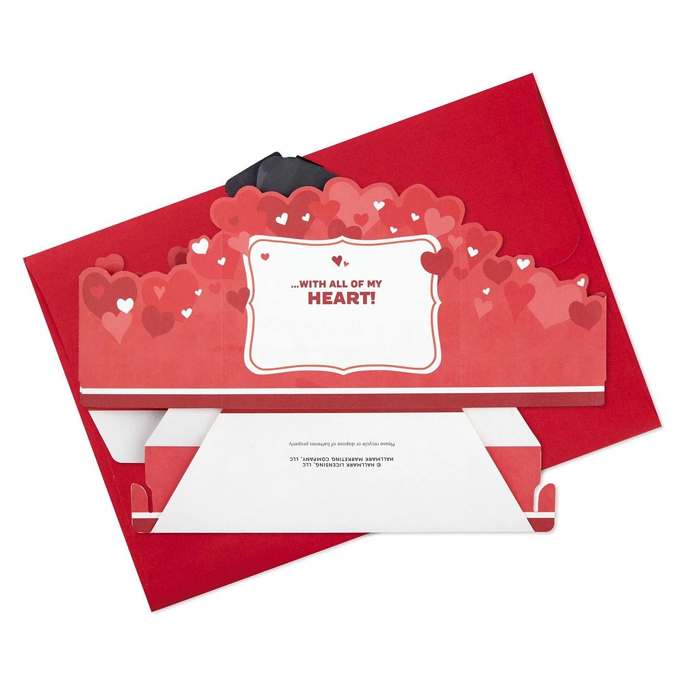 Carte déployable de la Saint-Valentin  avec son et mouvement –  Paper Wonder de Hallmark