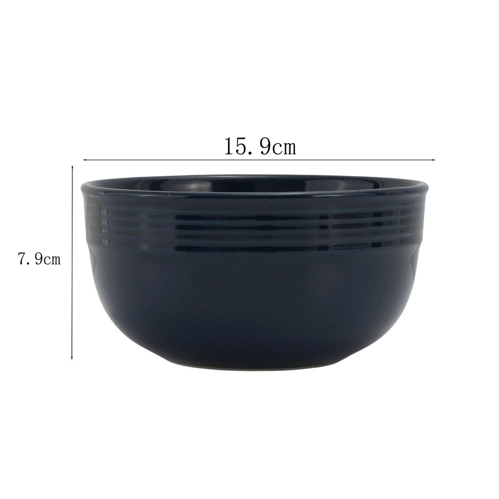 Master Bed Chiara grès 6.25 "rond bol bleu marine Glace couleur avec grès