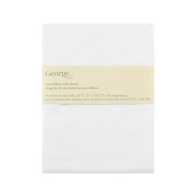 Drap de lit de bébé en microfibre George Baby 28 x 52 po