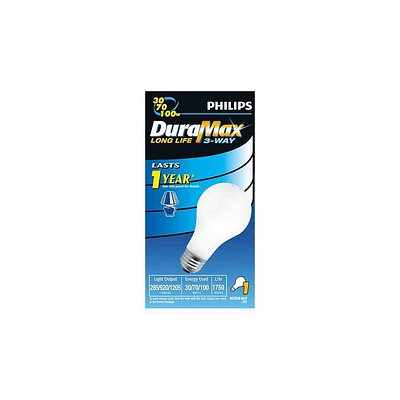 PHILIPS 30/70/100W A21 Medium Base Soft White 3-way Light Bulb, Philips INC 3WAY 30/70/100W