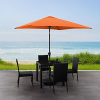 Parasol d'extérieur inclinable en tissu durable de 2 m x 2 m avec cadre en acier CorLiving