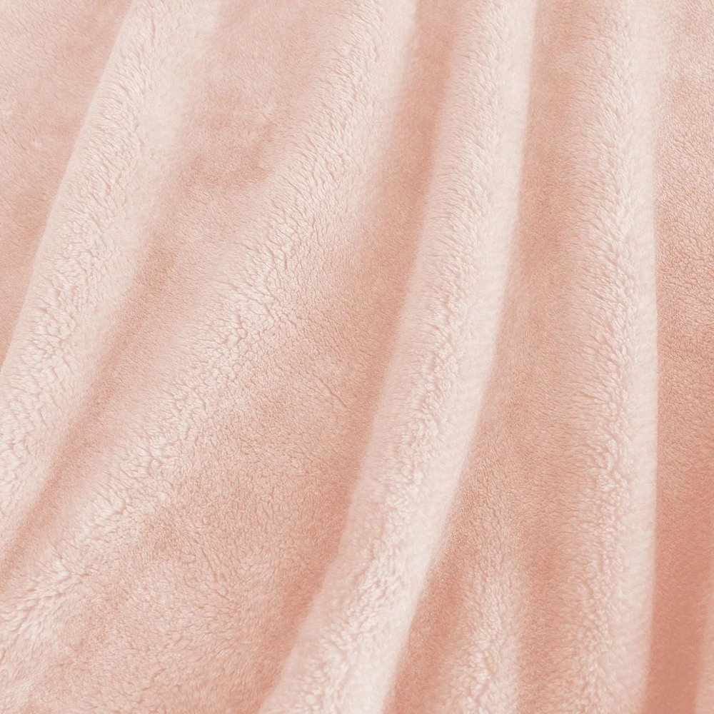 Shearling Blanket, Peach 90" x 90"