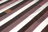 ECARPETGALLERY 3'11" x 6'0" Contemporary Cowhide Patchwork Handmade Area Rug for Living Room, Dining Room and Bedroom in Brown