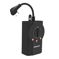Minuteur mécanique double de luxe LightTimer de Stanley à 2 prises avec photosensibilité Stanley