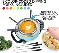 Nostalgia 12-Cup Electric Fondue Pot, Aqua