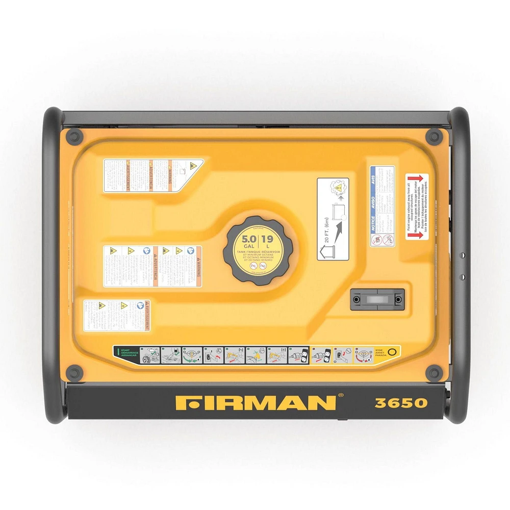FIRMAN Génératrice portative à essence P03601 à 4 550/3 650 watts (série Performance) – autonomie prolongée