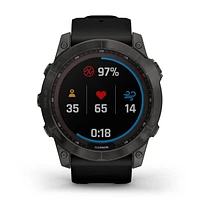 Garmin fenix 7X Sapphire Solar Charging GPS Smartwatch Steel and Fitness Tracker with Incident Detection