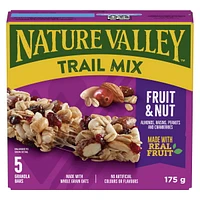 Nature Valley Chewy Trail Mix Granola Bars, Fruit and Nut, 5 ct, 5 bars x 35 g, 175 g