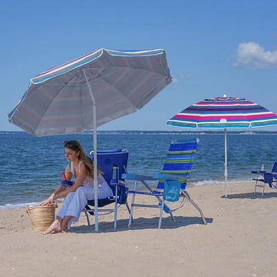 Parasol de 2,13 m (7 pi) avec ancrage de plage Rio Beach