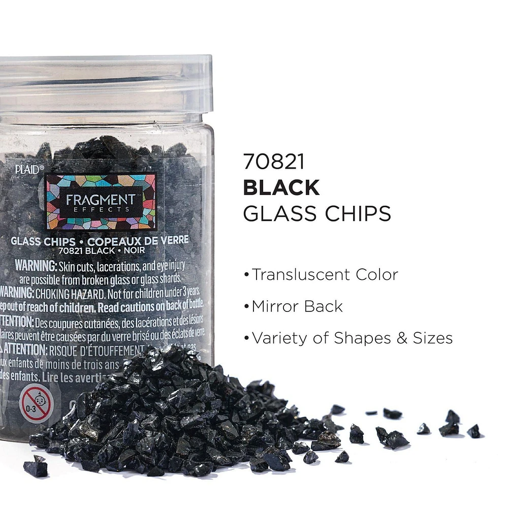 Fragment Effects Black Glass Chips, 6 oz Jar, Fragment Effects
