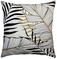 hometrends Coussin Décoratif Palmier en Feuille d'Or