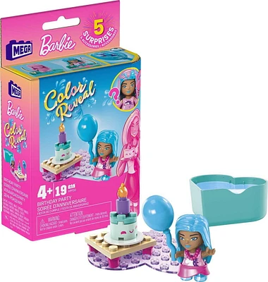 MEGA Barbie Color Reveal Soirée d’Anniversaire - 16 blocs et des accessoires ​