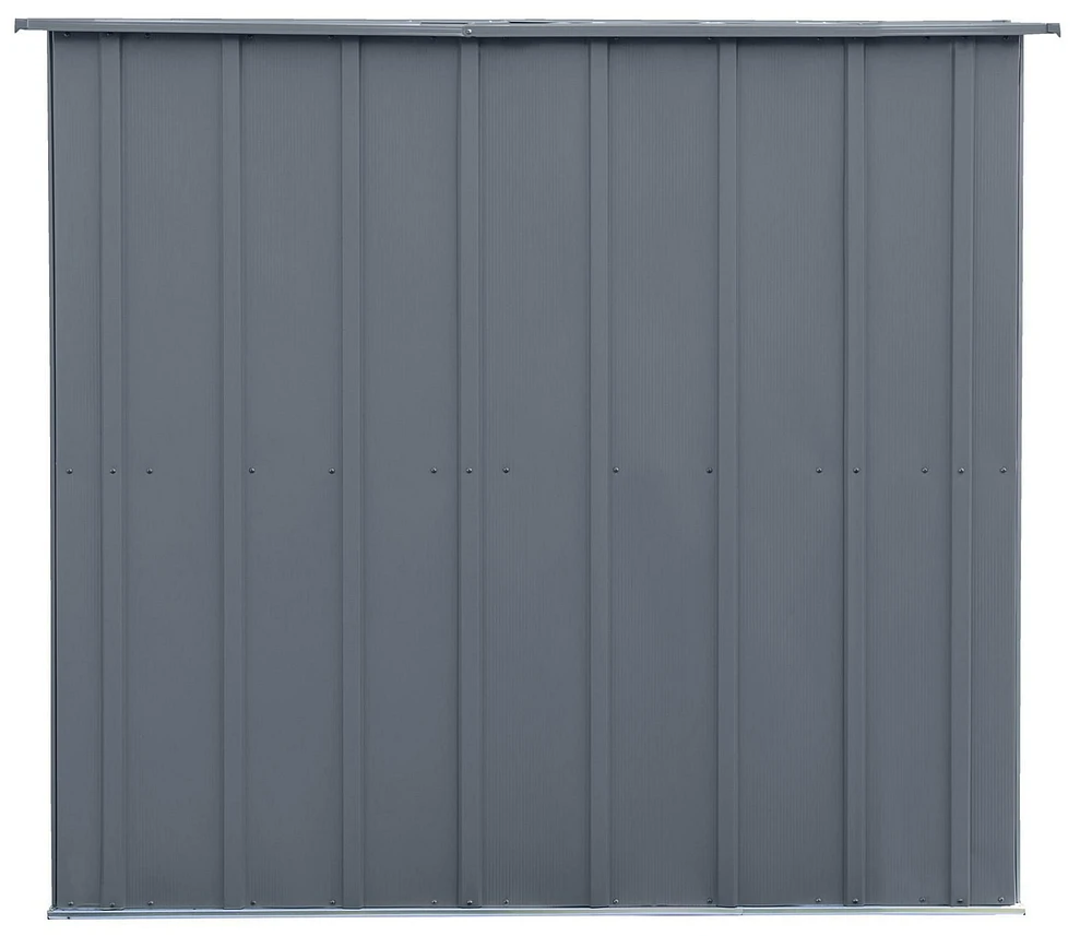 Abri de rangement Arrow Classic en acier, 6x6, charbon Remise en métal 6x6