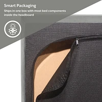 Lit rembourré complet Anchorage avec lumières LED et USB, par Hillsdale Living Essentials