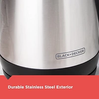 Black+Decker 1.7L Stainless Steel Electric Cordless Kettle, BD 1.7L SS Electric Kettle