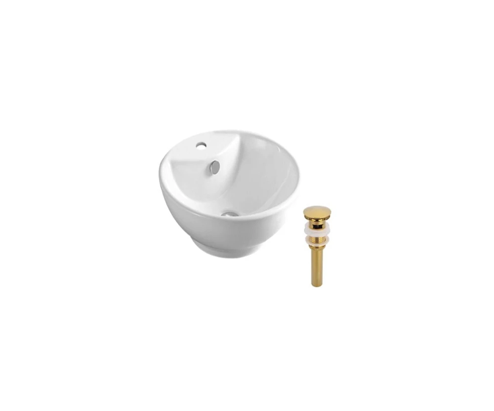 DROP Bath and Kitchen DR091374 Bathroom Vessel Sink Set
