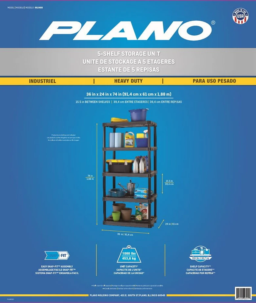 Plano Extra Heavy-Duty 5-Shelf Unit
