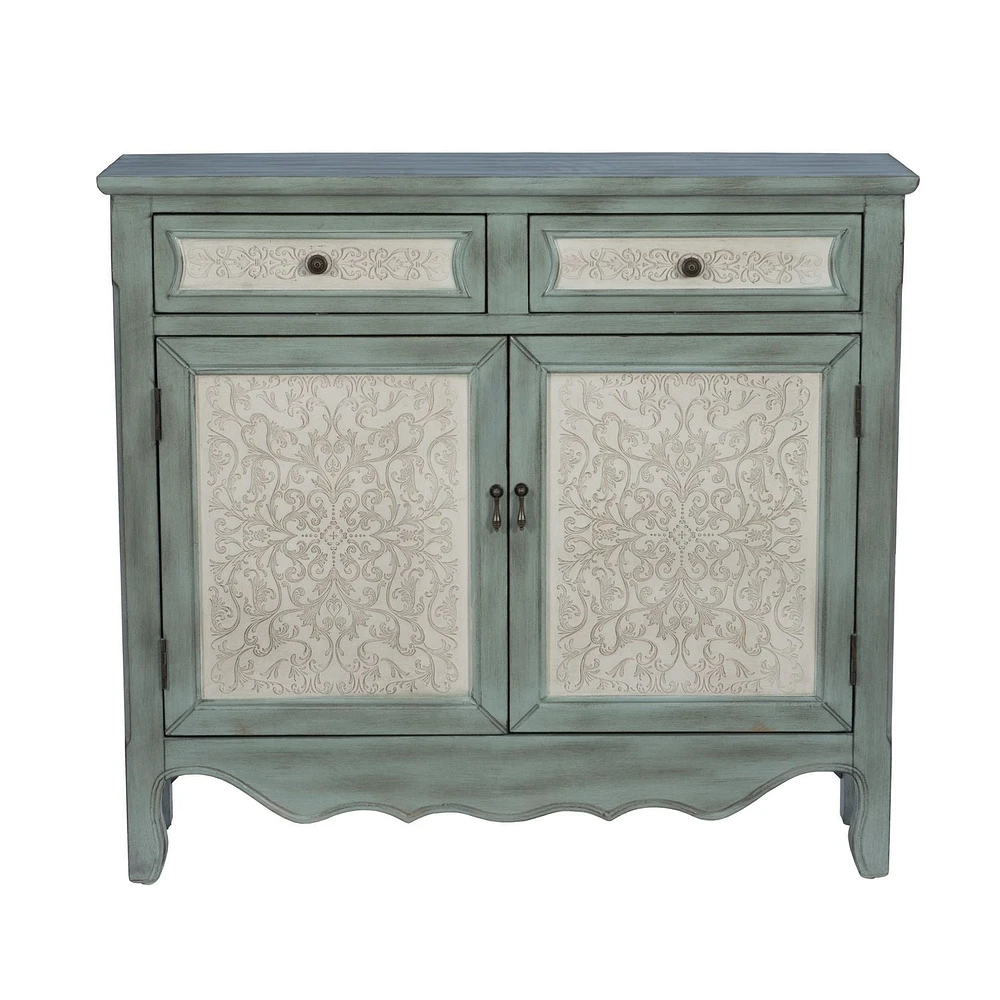 Console Maggie 2 portes, Bleu Antique