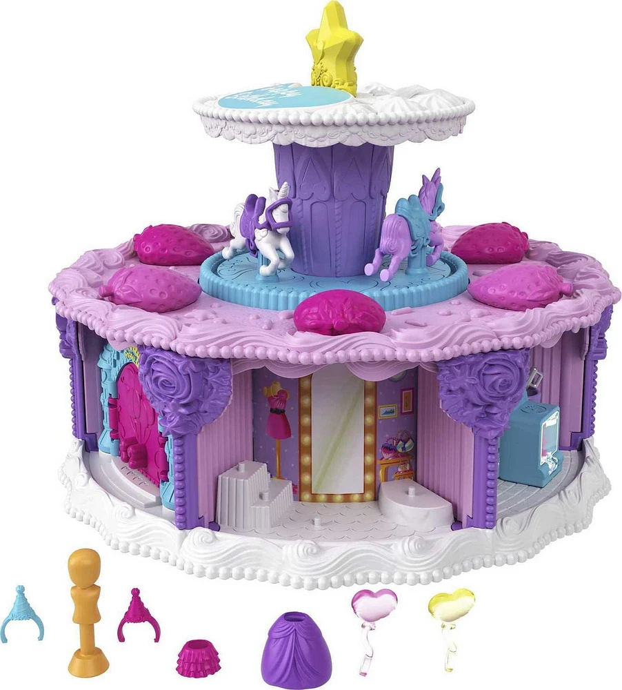 Polly Pocket-Coffret Gâteau d’Anniversaire en Forme de Gâteau