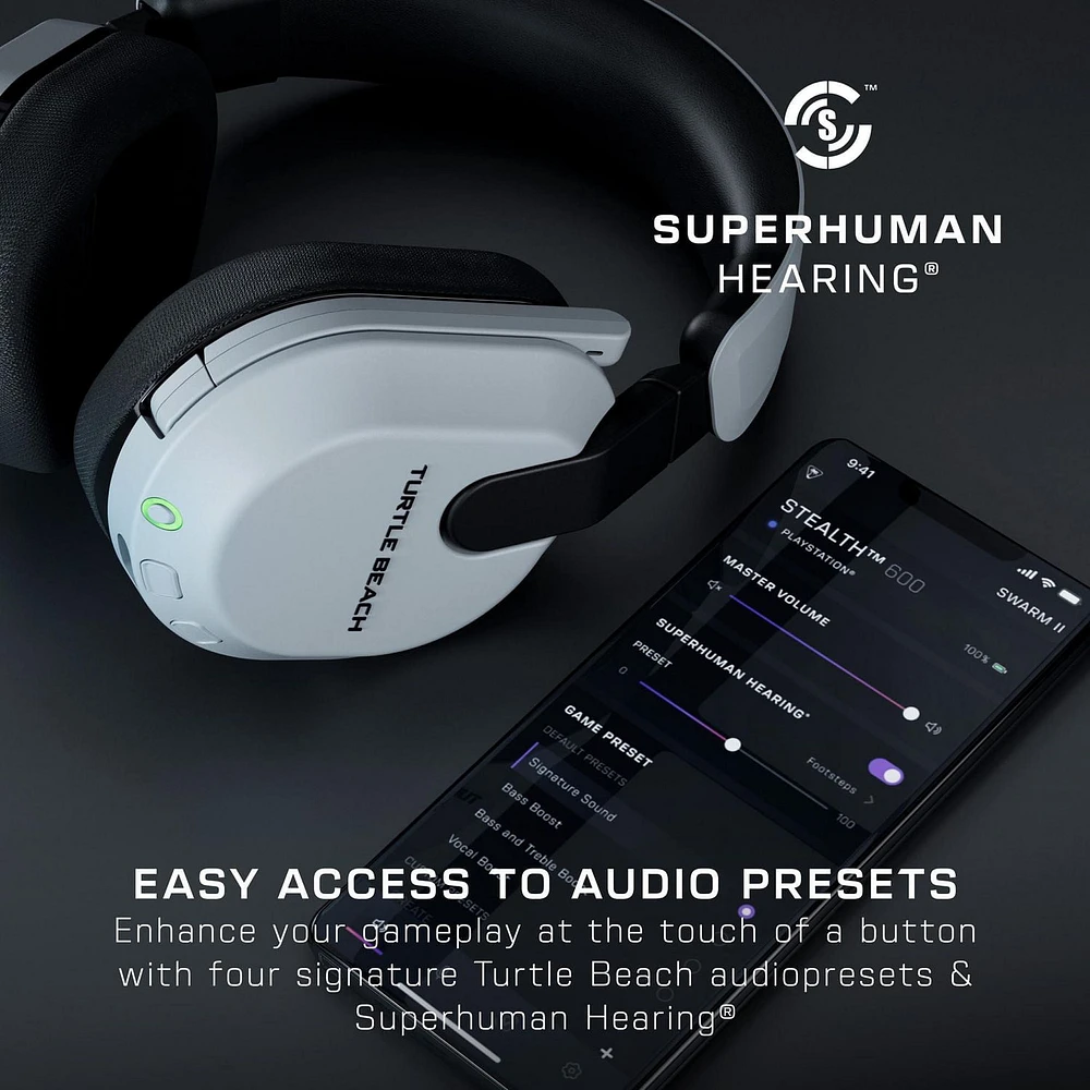 Turtle Beach® Stealth™ 600 – White for PS5™, PS4™, PC, Nintendo Switch™ & Bluetooth® Equipped Mobile Devices, PlayStation 5