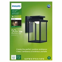 Philips 11" Intergrated LED 50W Outdoor Wall Light, Philips Outdoor LED 50W Wall