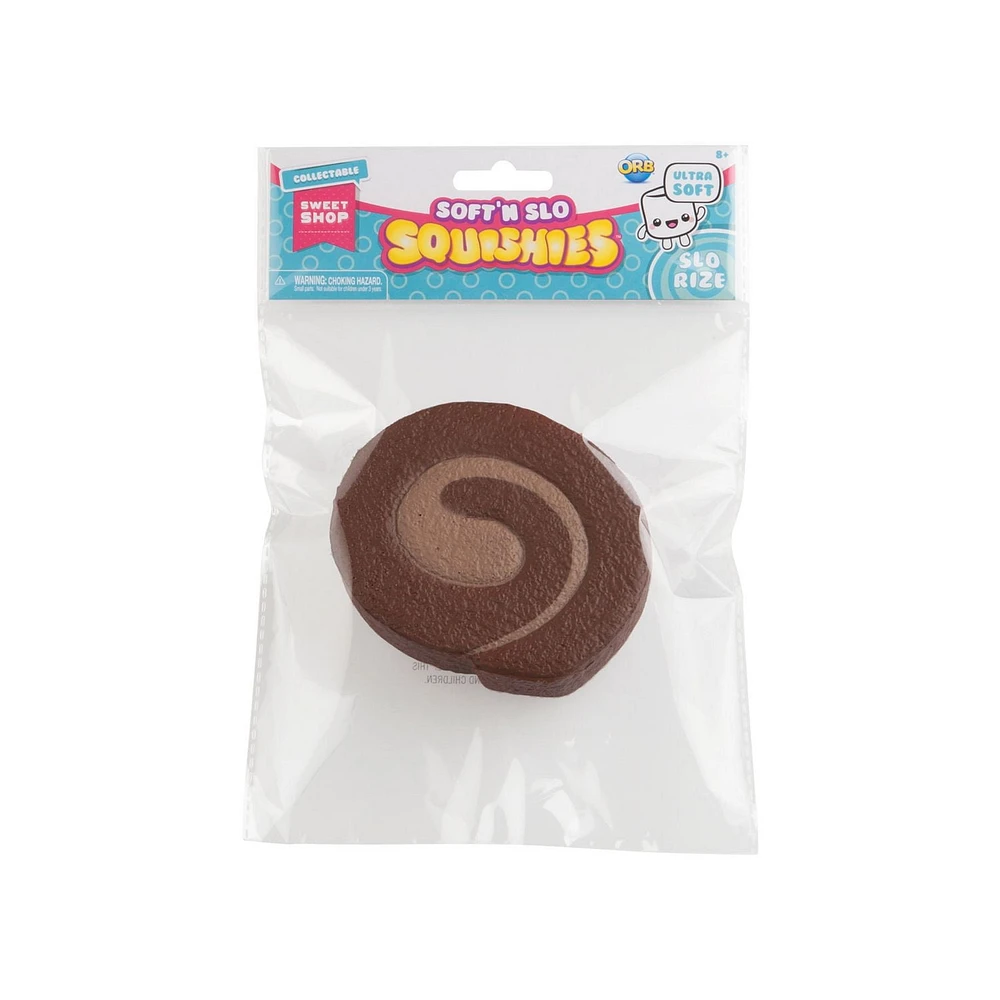 The Orb Factory Soft'n Slo Squishies Chocolate Roll Cake Doll