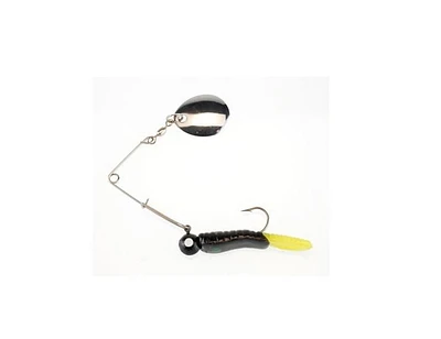 Johnson BSVP1/8-BC Beetle Spin Jig, 1-1/2", 1/8oz, Black/Chartresuse, Nickel Blade, 3/Pack, Beetle Spin Jig, Black/Chartre