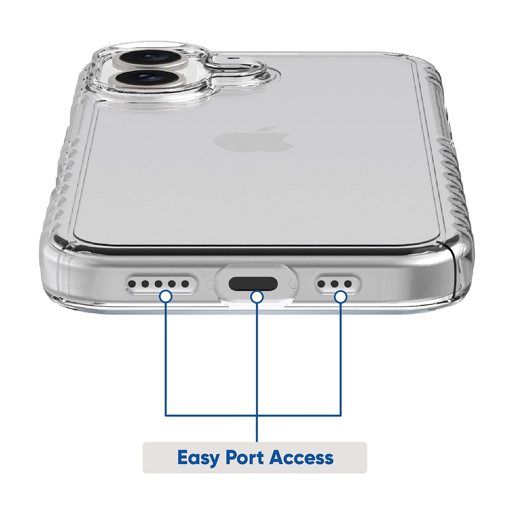 Étui protecteur en gel pour téléphone iPhone 16 de onn., prises latérales renforcées Protection contre chutes 1,8 m