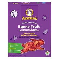 Annie'sMC Biologique Bunny Fruit Collations aromatisées Baies des champs, Collation pour Enfants, 198 g 10 sachets, 198 g