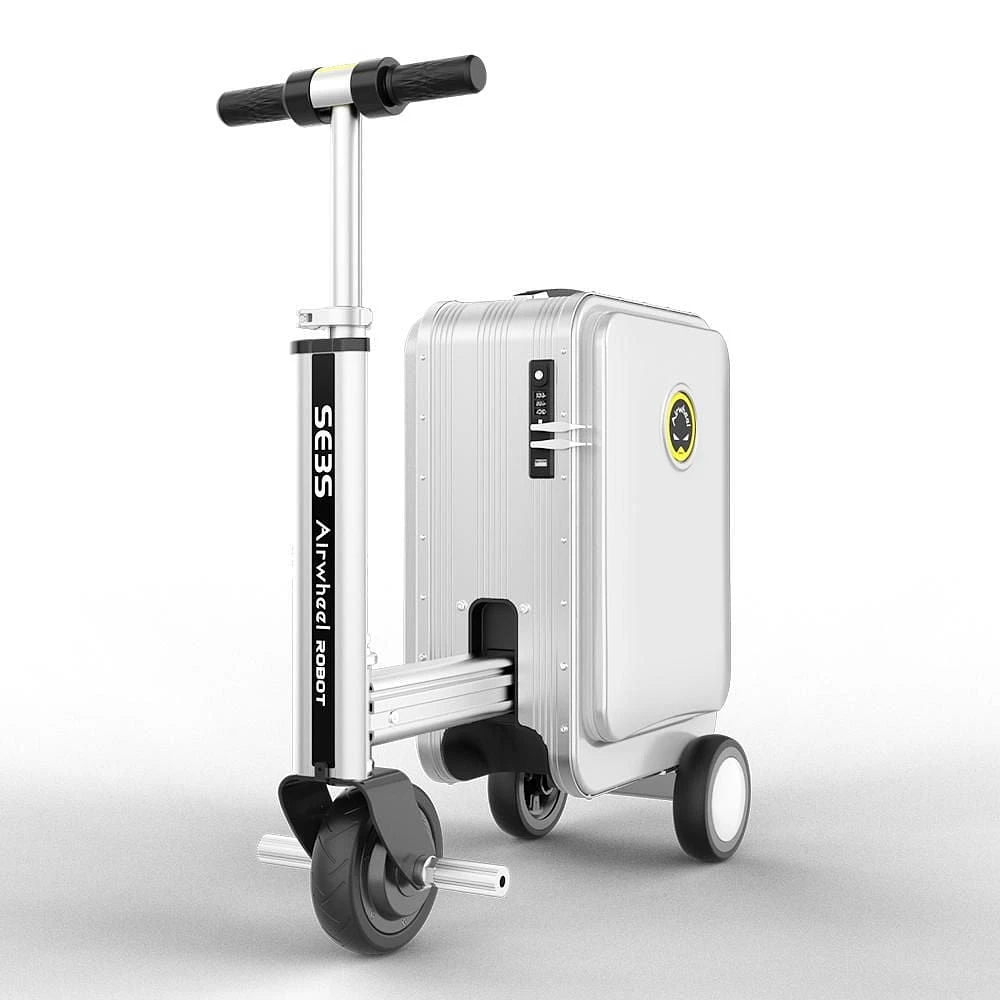 Airwheel Smart Riding Suitcase SE3S with Removable Battery, 21 Litre Storage, Silver