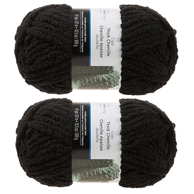 MAINSTAYS 2 PACK BLACK THICK YARN