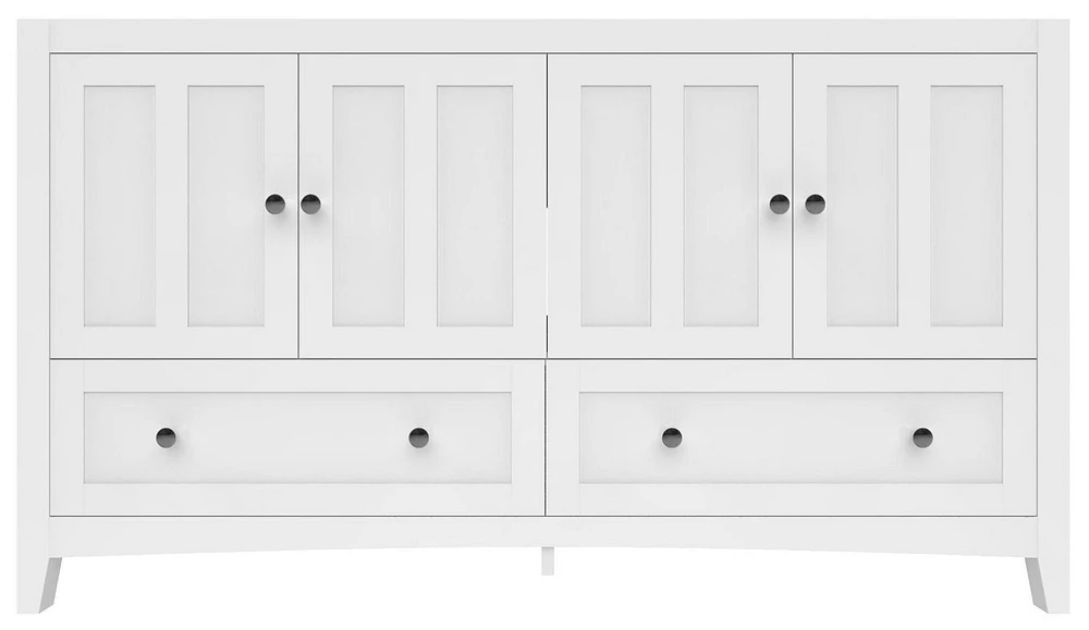 Imaginations Américaines  58.75 pouces W Vanity Base Blanc