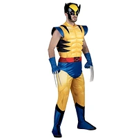 MARVEL Adult Wolverine Costume - Padded Jumpsuit, Gloves, Detachable Claws, and 3D Plastic Mask