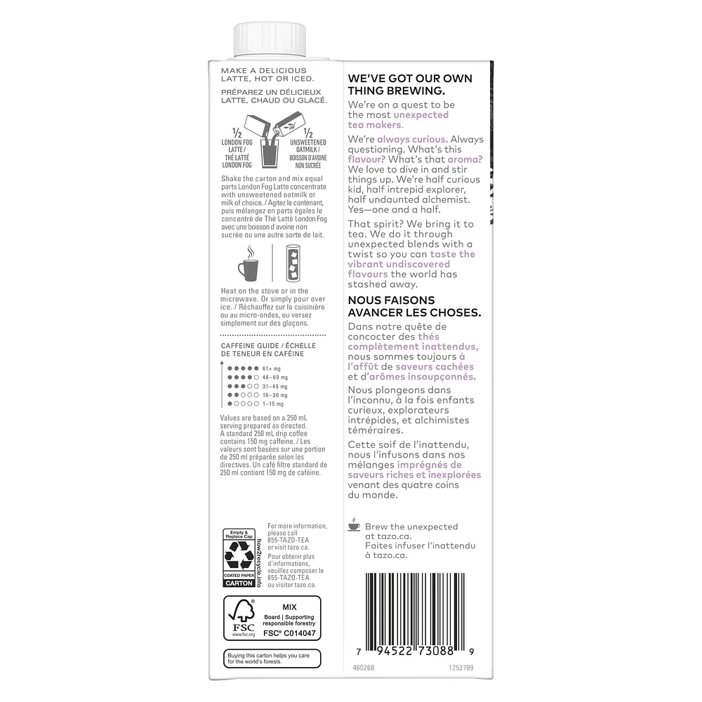 TAZO LONDON FOG CONC - FRENCH TAZO LONDON F LATTE