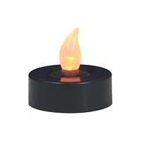 Way to Celebrate 4-Count LED Flickering Tealight Candles, Black