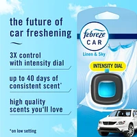 Assainisseur d’air pour voiture Febreze, pince pour bouche d’air automobile qui combat les odeurs, parfum Draps frais, 2unités