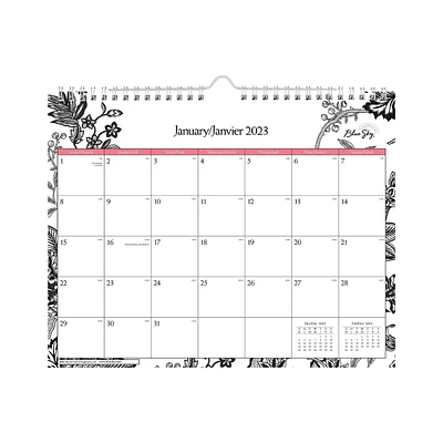 Calendrier mural 2023, 11 po x 8,75 po, Blue Sky, Analeis