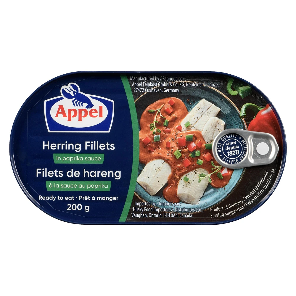 Appel Paprika Herring Filets, 200 g, 10 x 200 g