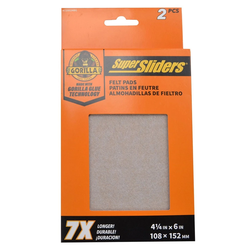 Super Sliders avec Gorilla Glue couverture en feutre 108x152mm 2pc Felt Blanket 2pc